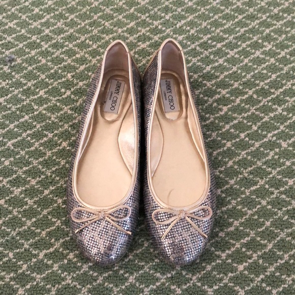 Jimmy Choo Shoes - Jimmy Choo barley worn sparkly flats